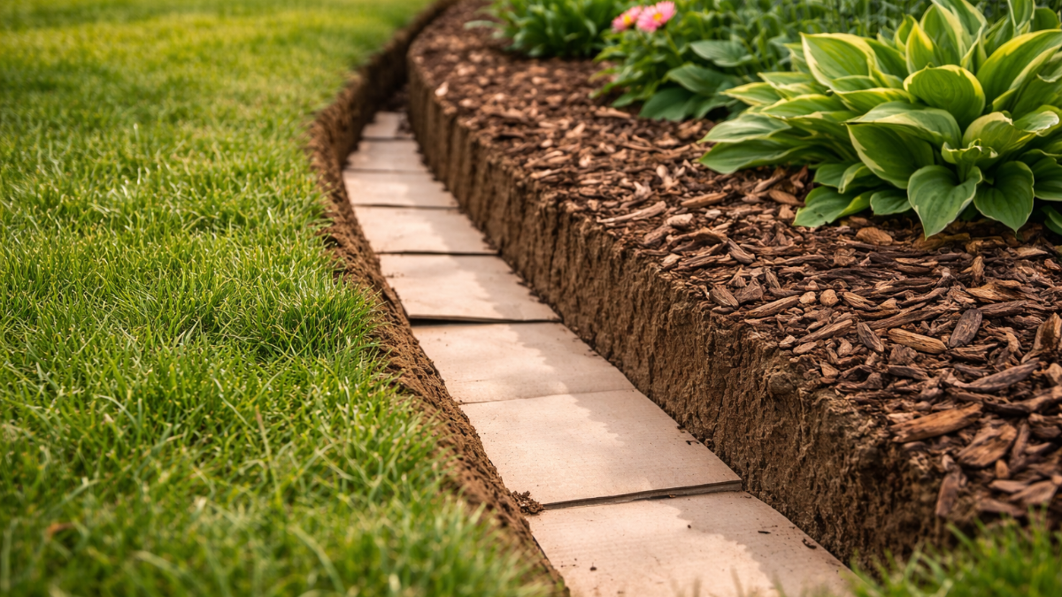 Bordo dell’aiuola: il prato invade le piantagioni ogni estate? Il trucco gratuito a “V” del giardiniere e un pezzo di cartone fermano le radici per anni