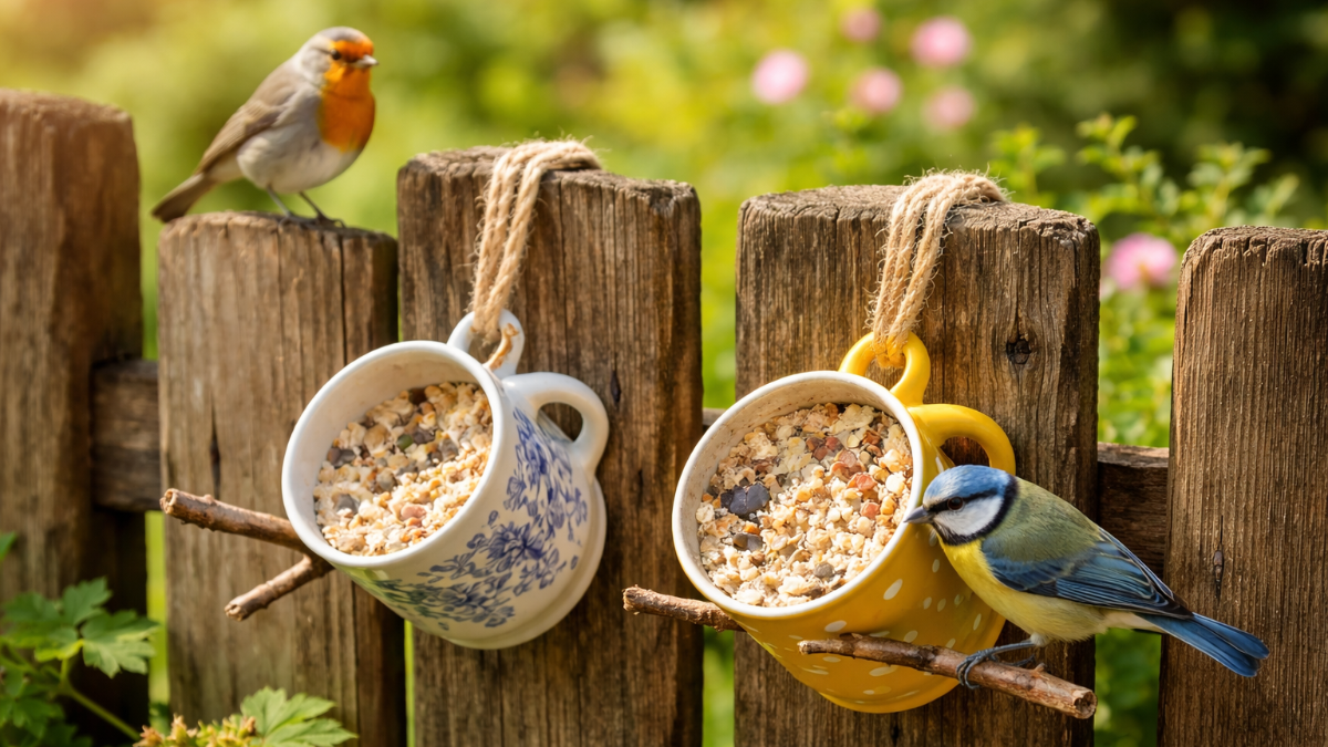 perche sempre piu giardinieri in aprile appendono le loro vecchie tazze alla recinzione gli uccelli fanno il resto per il vostro orto
