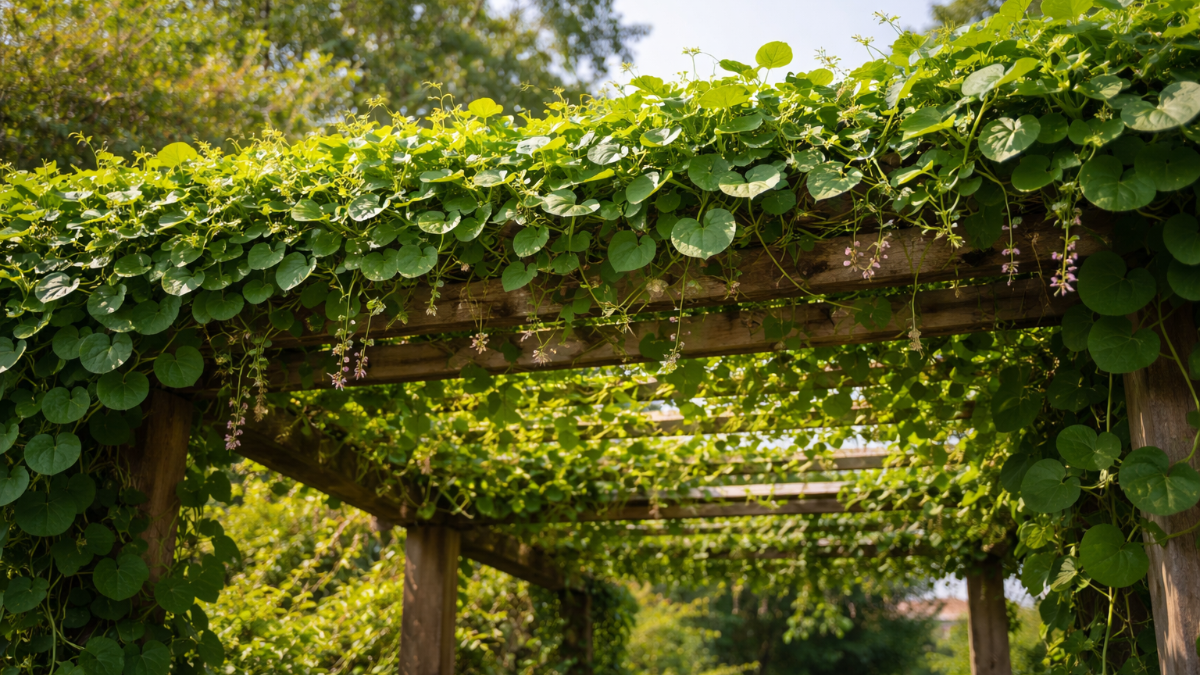 Basella alba, la rampicante che cresce a tutta velocità ed è anche commestibile: la pianta ideale per pergolati, muri e balconi
