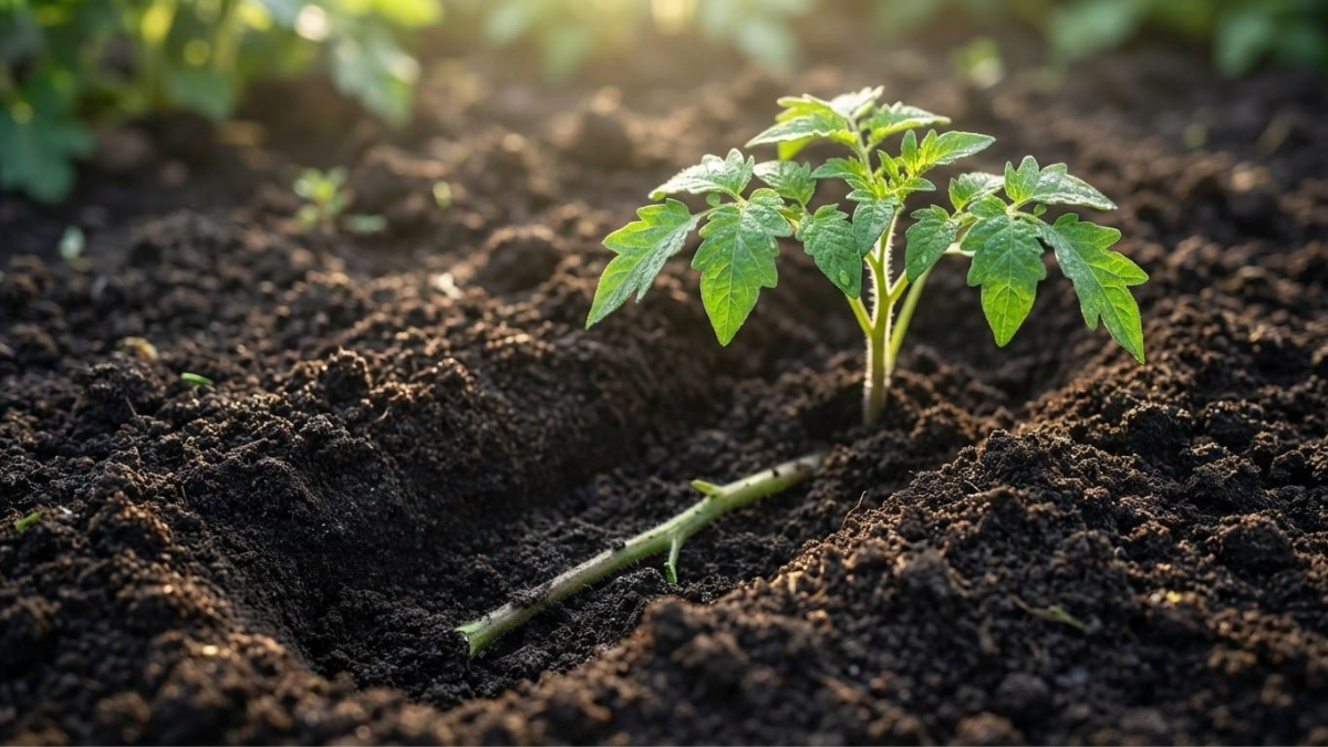«Pianti i pomodori in verticale?» Da quando un vicino mi ha mostrato il metodo orizzontale, le mie piante sono diventate molto più vigorose