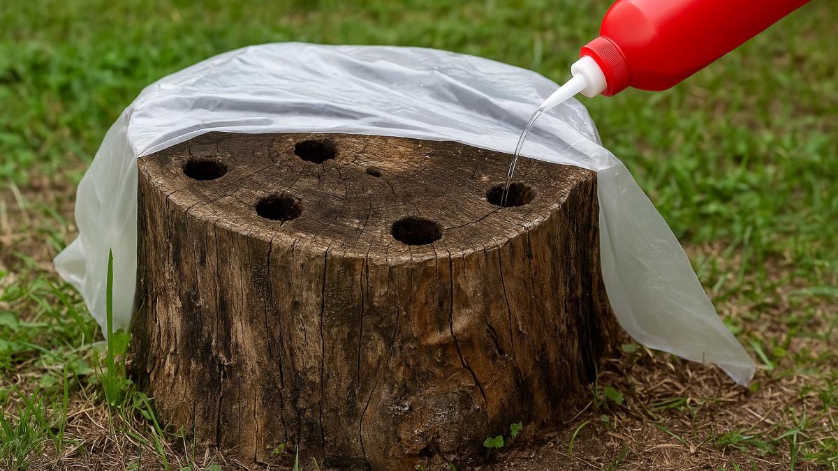 Versate questo sul ceppo — nel giro di poche settimane non ne resterà più traccia